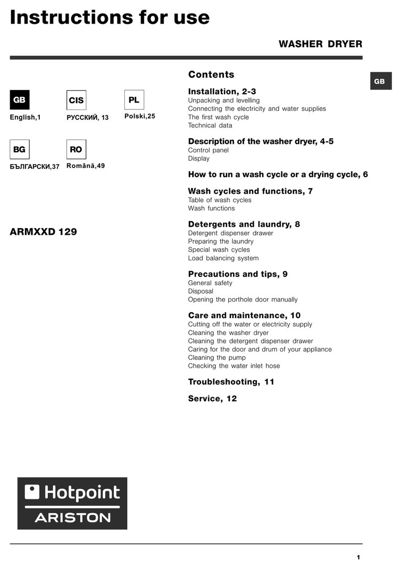 Hotpoint Ariston Hotpoint ARMXXD 129 User manual