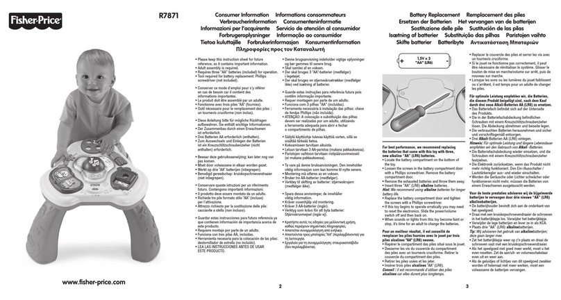 Fisher-Price R7871 User manual Fisher-Price R7871 User manual