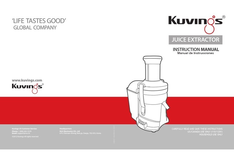 Kuvings JUICE EXTRACTOR User manual