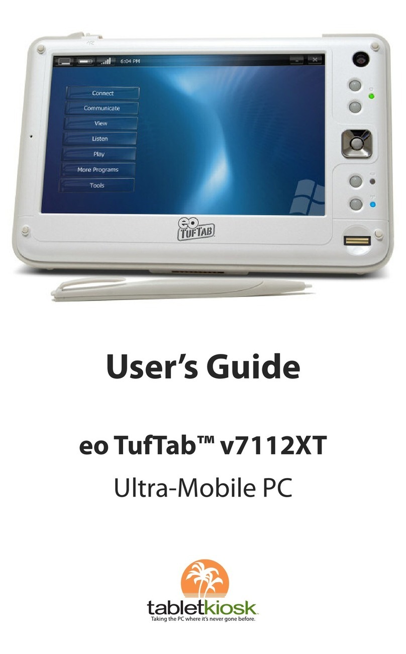 TabletKiosk TufTab v7112XT User'sguide