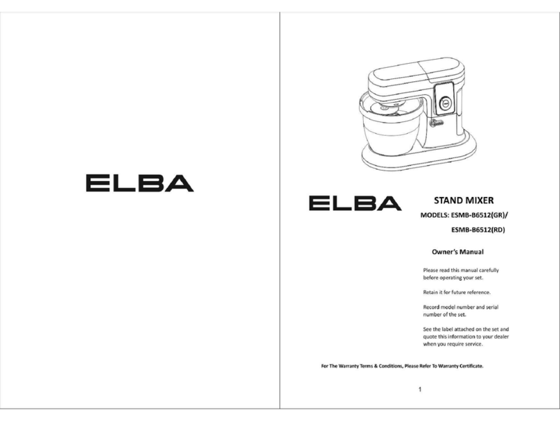 Elba ESMB-B6512 owner's manual