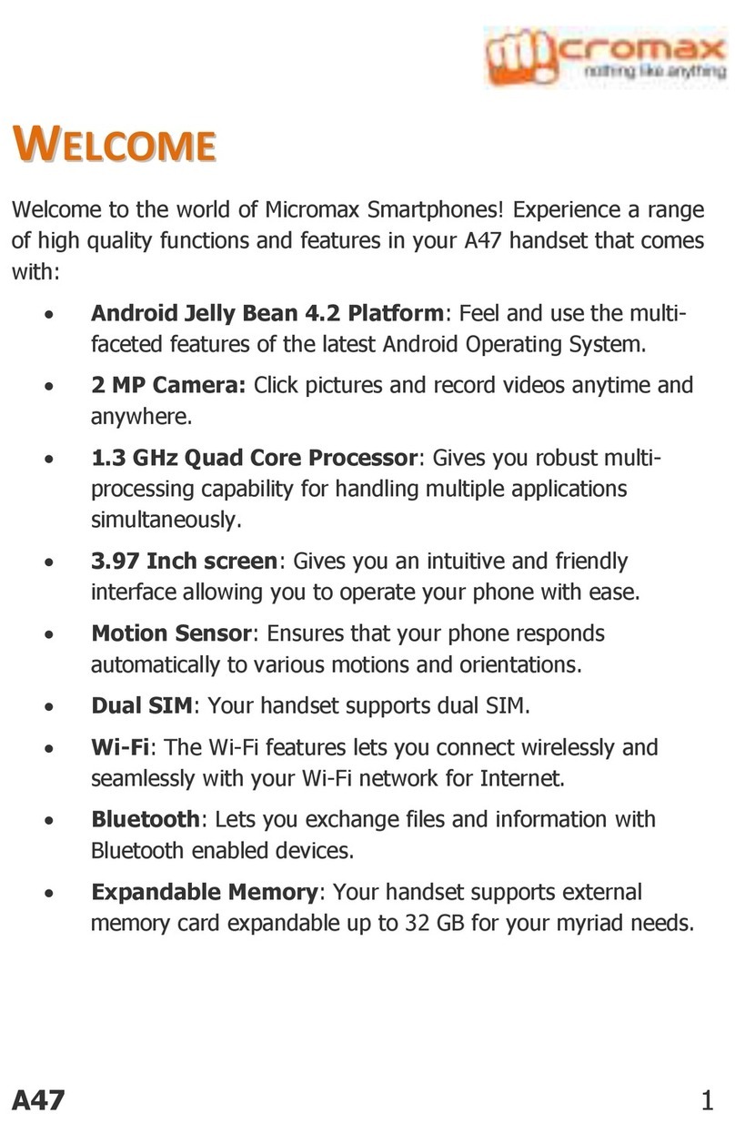 Micromax A47 User manual