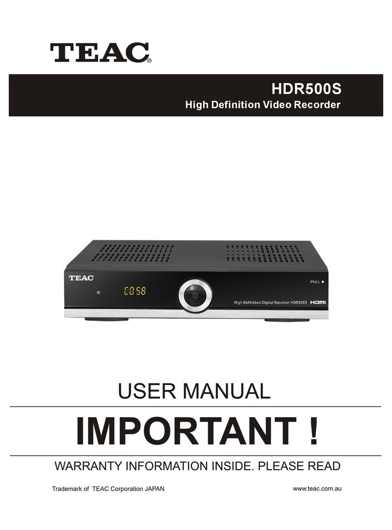 Teac HDR500S User manual