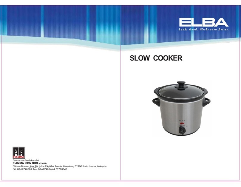 Elba Slow Cooker Installation guide
