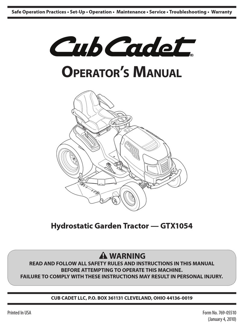 Cub Cadet GTX 1054 User manual