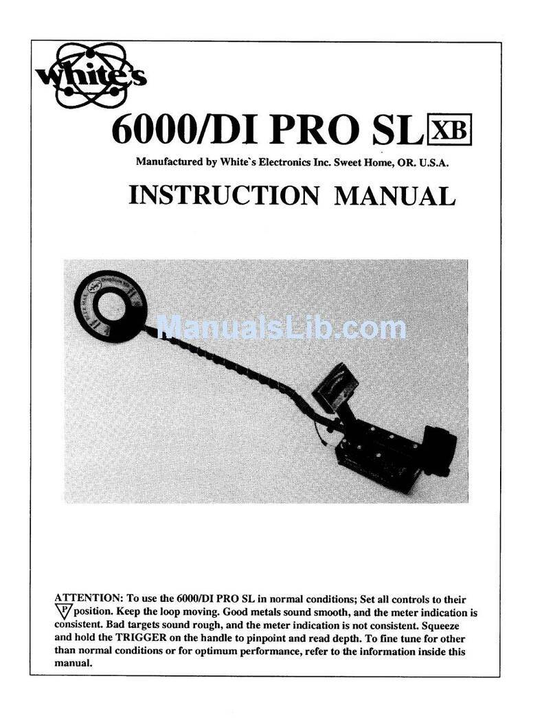 White’s Electronics 6000/DI PRO SL instruction manual