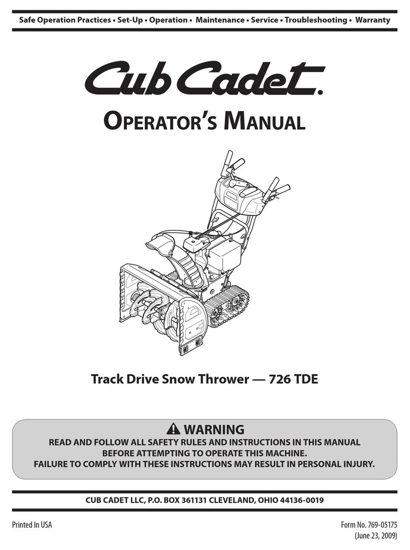 Cub Cadet 726 TDE User manual