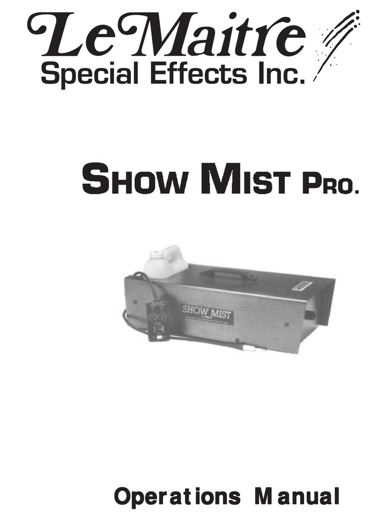 LeMaitre Show Mist Pro User manual LeMaitre Show Mist Pro User manual