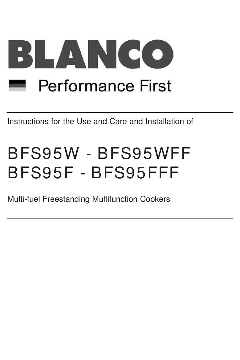 Blanco BFS95W Instructions for the use and care and installation Blanco BFS95W Instructions for the use and care and installation