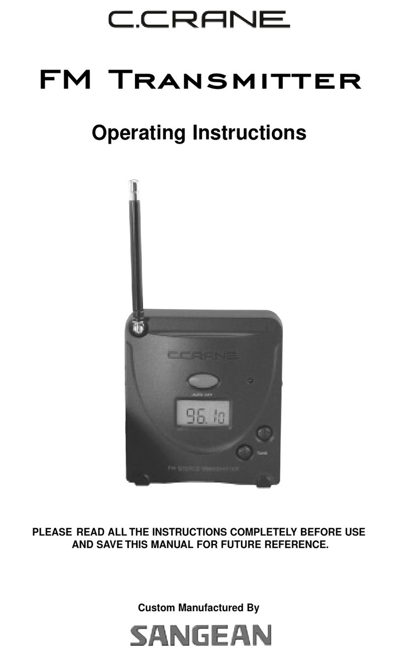 C. Crane FM Transmitter operating instructions