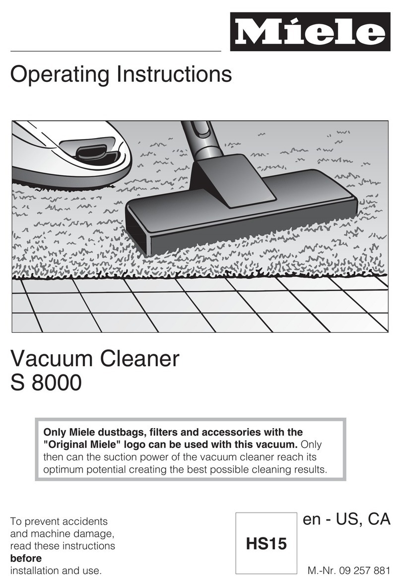 Miele S 8000 User manual Miele S 8000 User manual