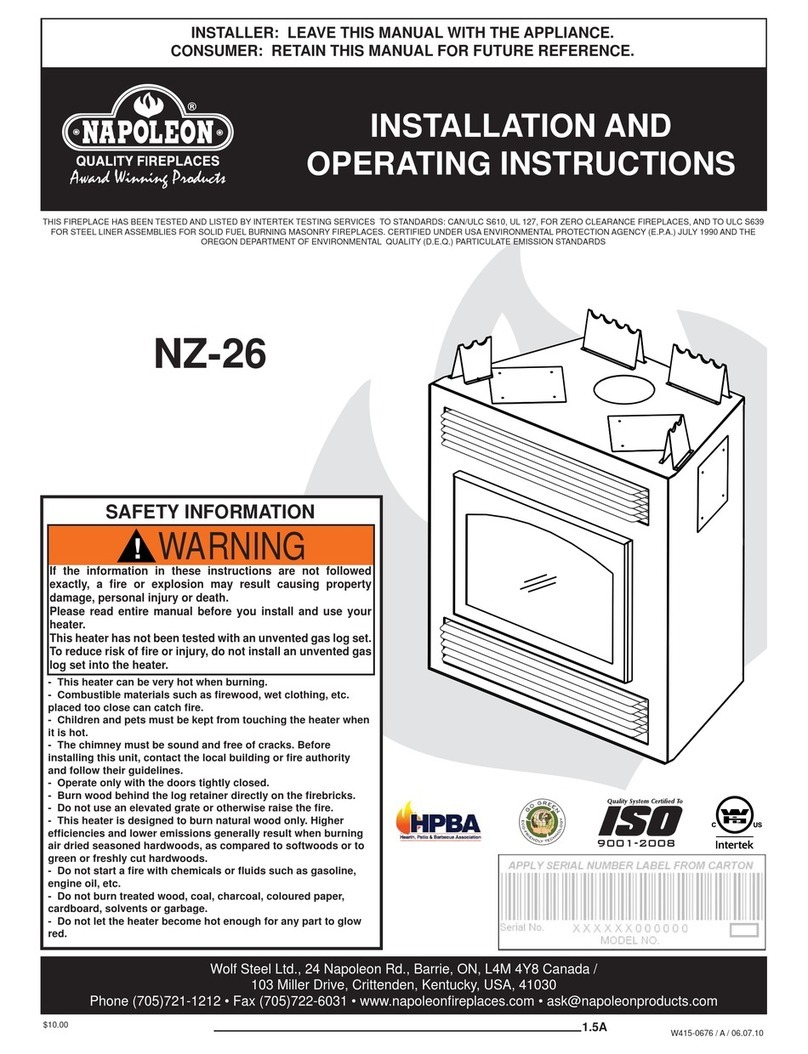 Napoleon NZ-26 User manual Napoleon NZ-26 User manual