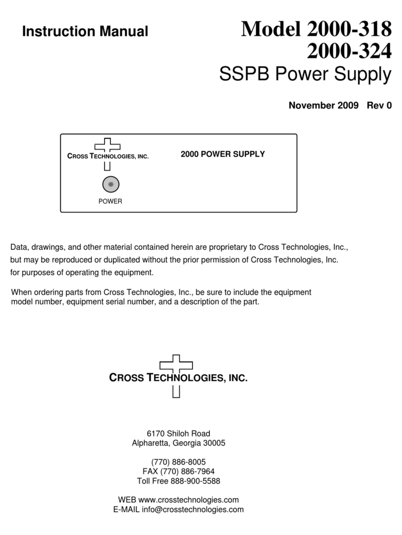 Cross Technologies 2000-318 instruction manual