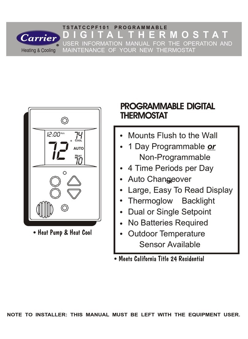 Carrier TSTATCCPF101 User manual