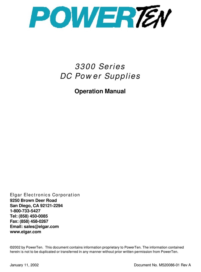 Elgar 3300 Series Operation manual Elgar 3300 Series Operation manual