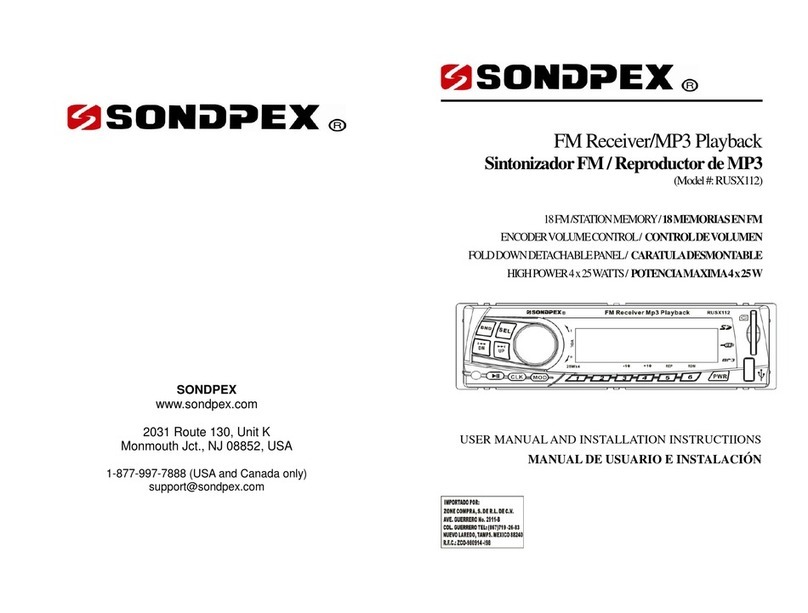 Sondpex RUSX112 user manual
