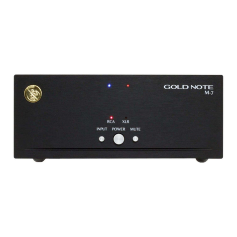 Gold Note M-7 User manual