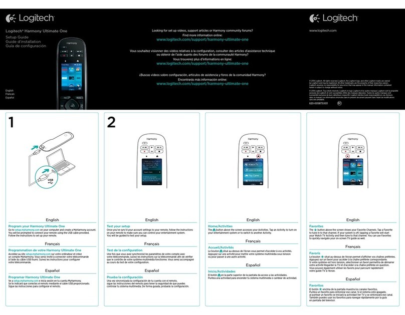 Logitech Harmony Ultimate Hub User manual
