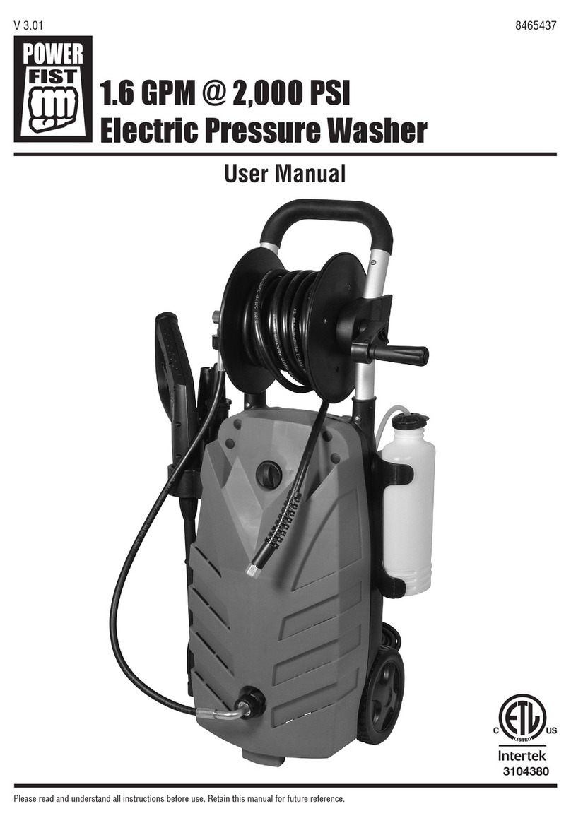 Power Fist 1.6 GPM @ 2,000 PSI user manual