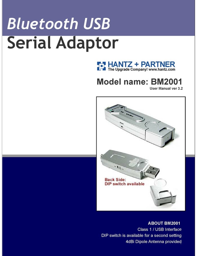 HANTZ + PARTNER BM2001 user manual