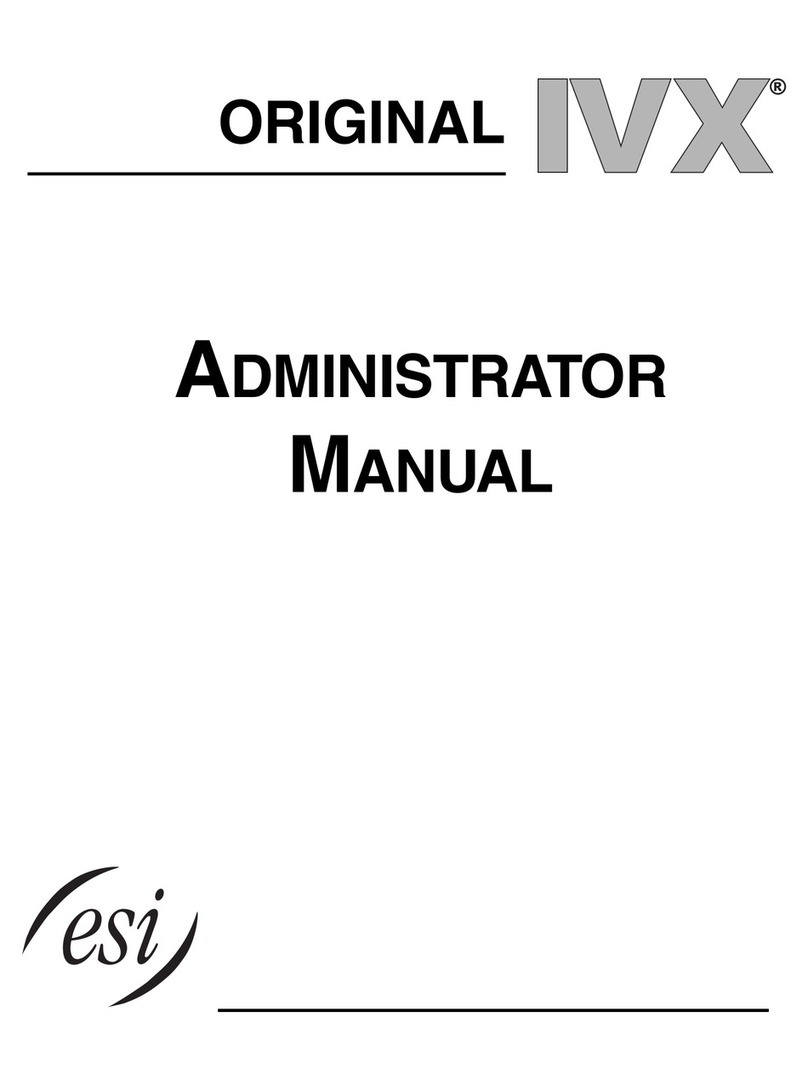ESI ORIGINAL IVX Administrator's manual