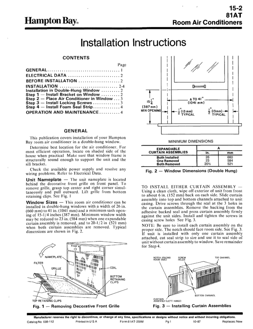 HAMPTON BAY 81AT User manual