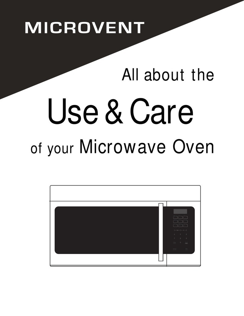 Microvent Microwave Oven Use & care guide