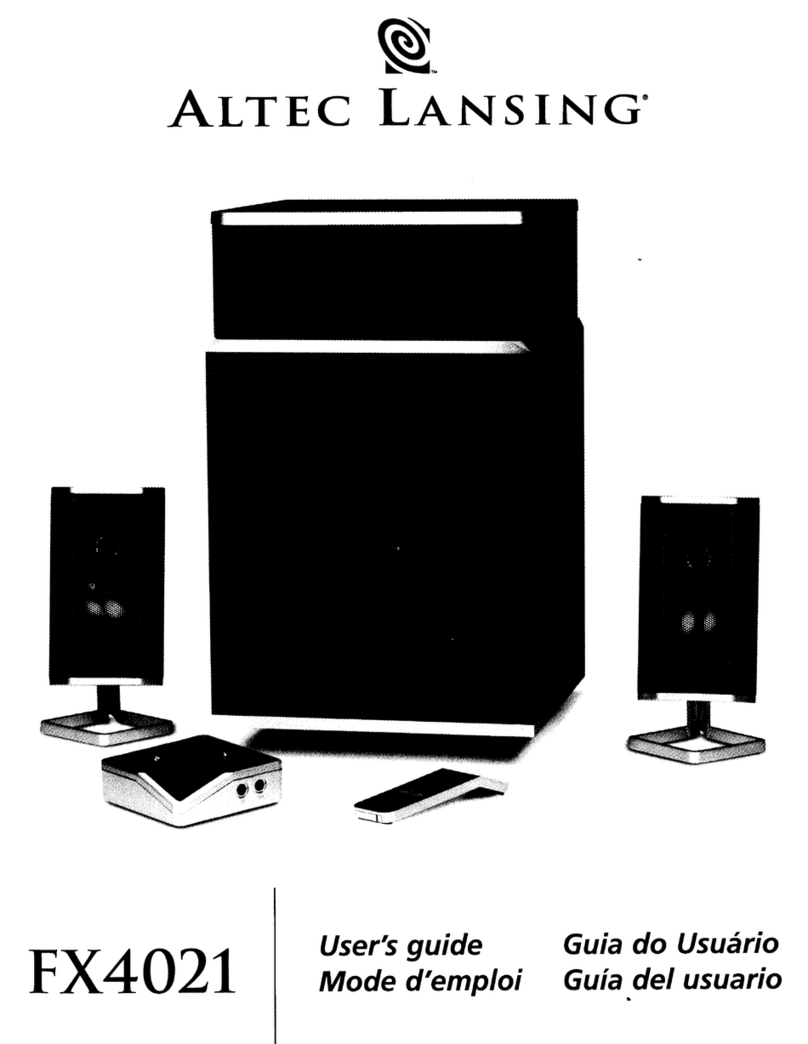 Altec Lansing FX4021 - SELL-SHEET User manual Altec Lansing FX4021 - SELL-SHEET User manual