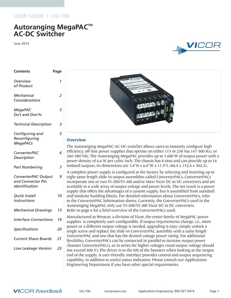 VICOR UG:106 User manual VICOR UG:106 User manual