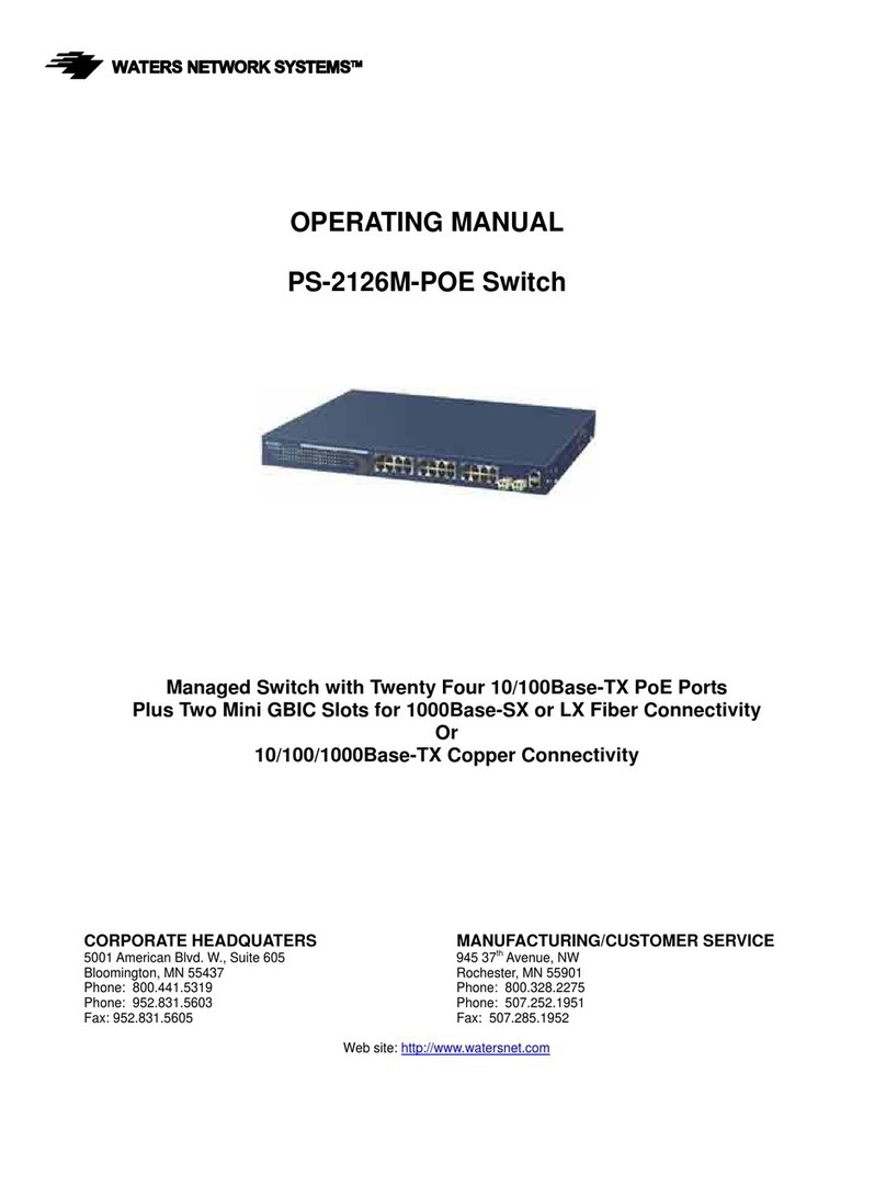Waters Network Systems PS-2126M-POE User manual