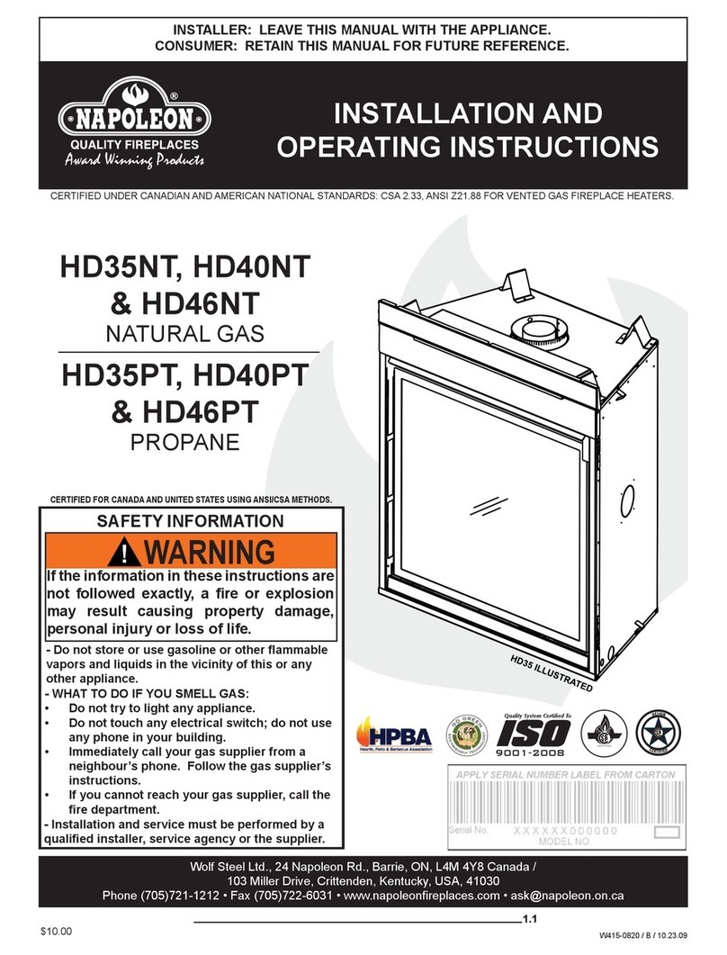 Napoleon HD35NT User manual