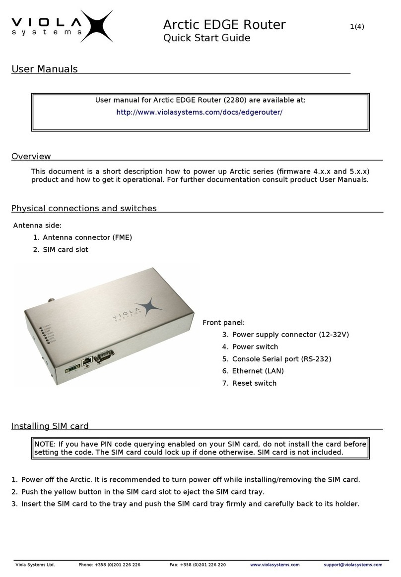Viola Systems Arctic quick start guide