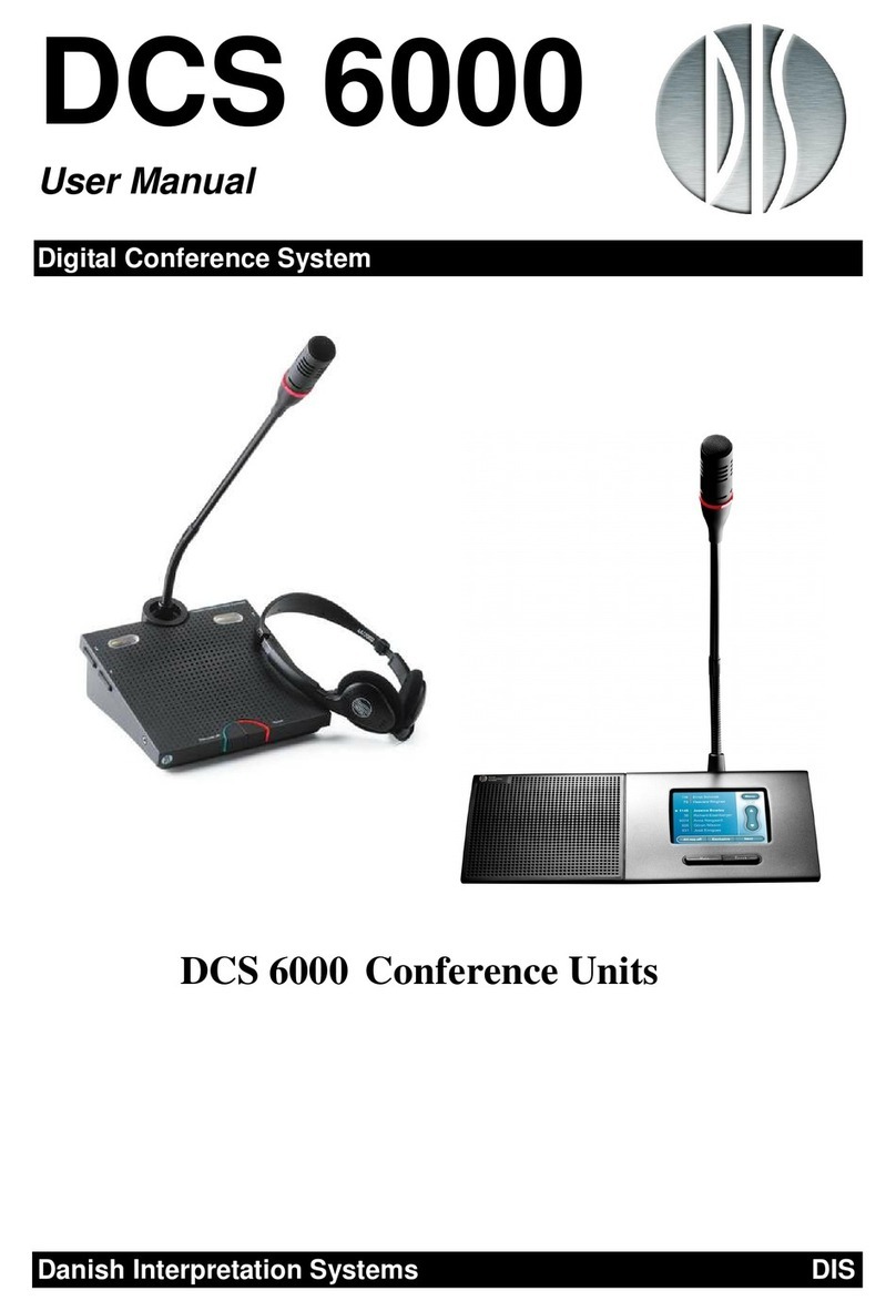 Danish Interpretation Systems DCS 6000 User manual Danish Interpretation Systems DCS 6000 User manual