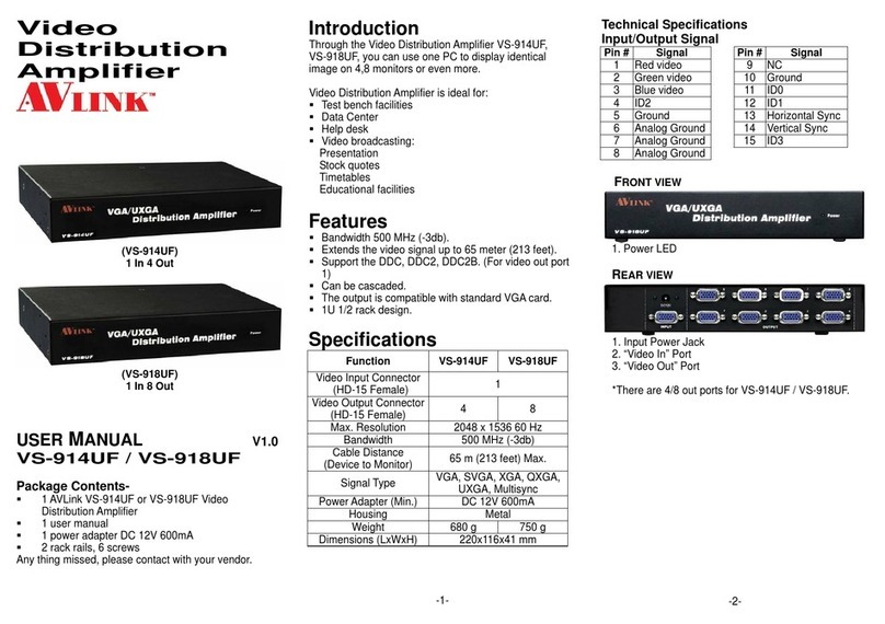 AVLink VS-914UF user manual