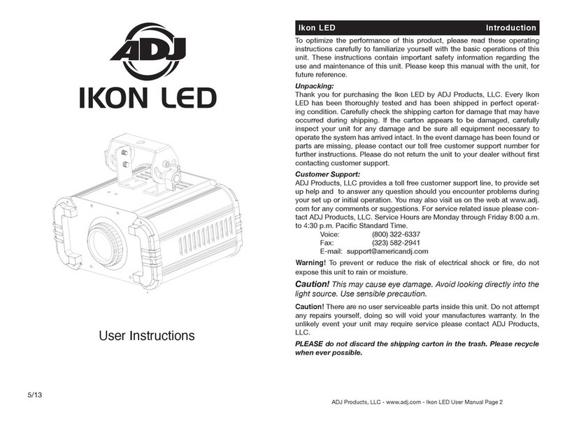 ADJ Ikon Profile User manual