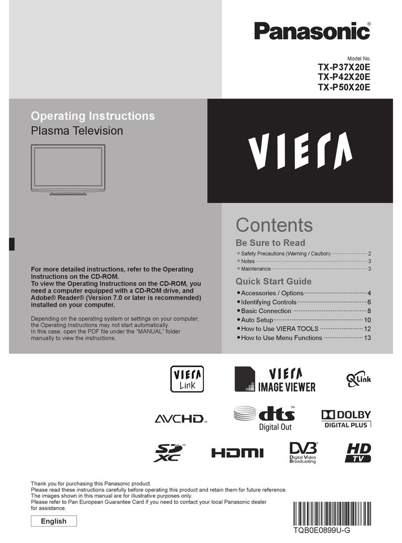 Panasonic Viera TX-P37X20E User manual