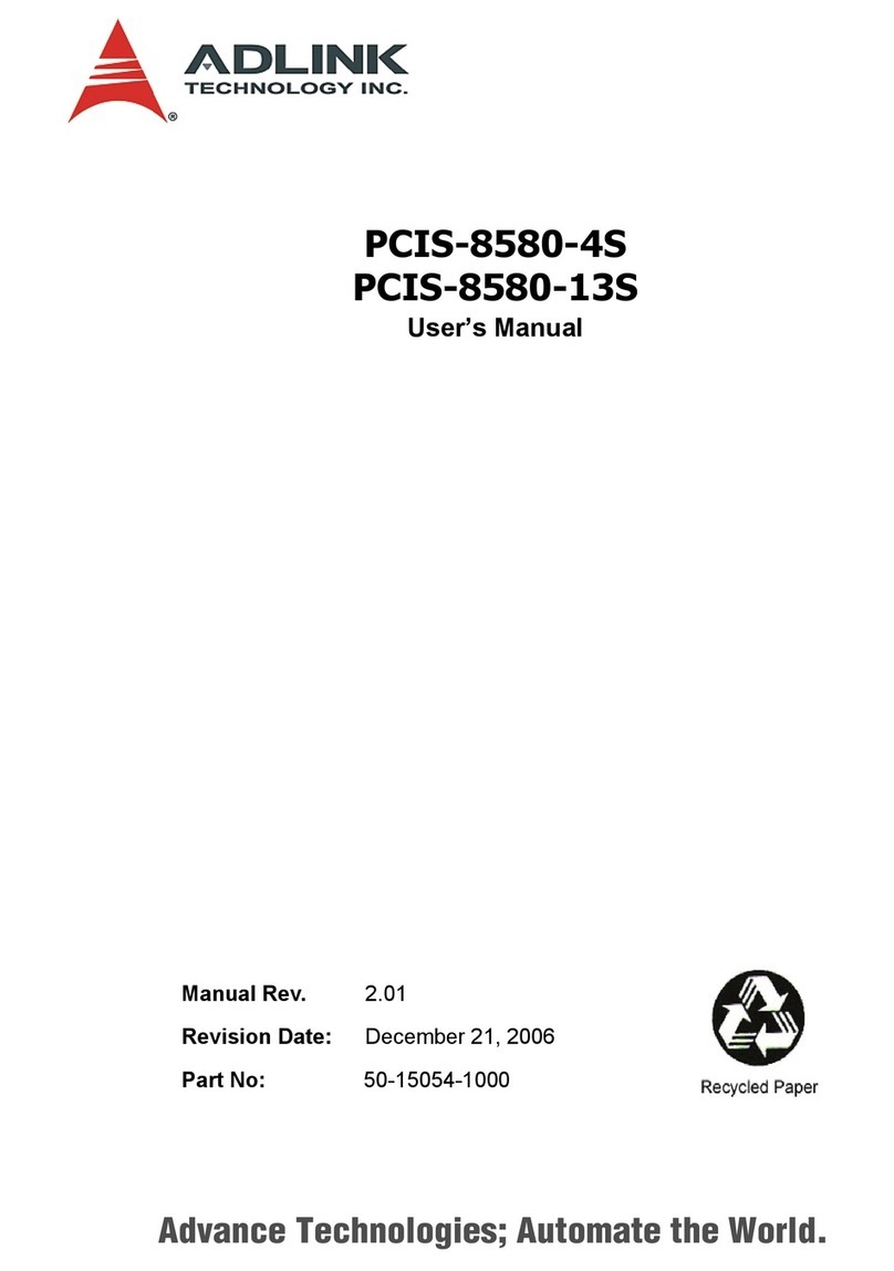 ADLINK Technology PCIS-8580-4S user manual ADLINK Technology PCIS-8580-4S user manual