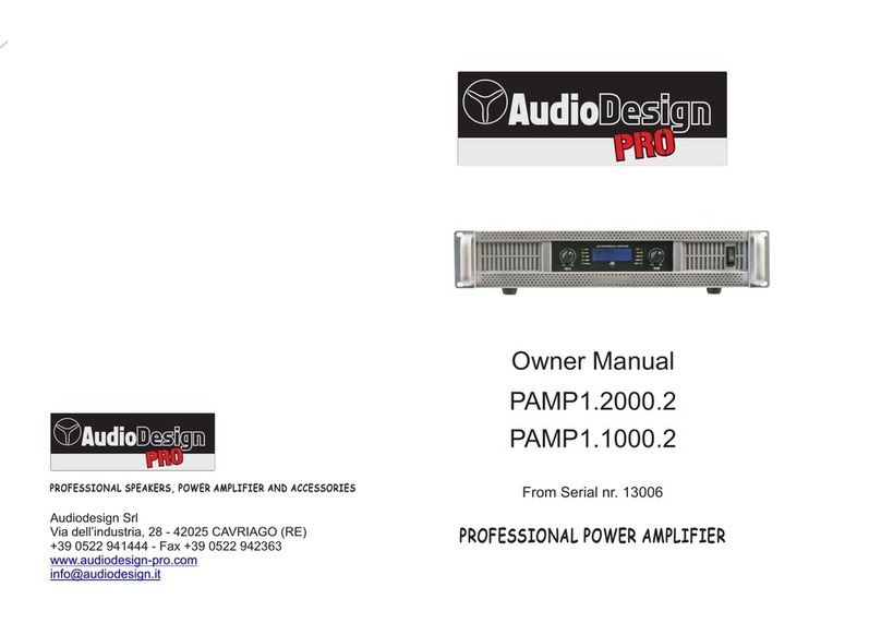 Audio Design Pro PAMP1.2000.2 owner's manual