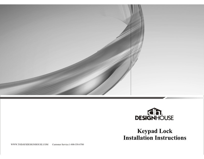 DesignHouse Keypad Lock User manual