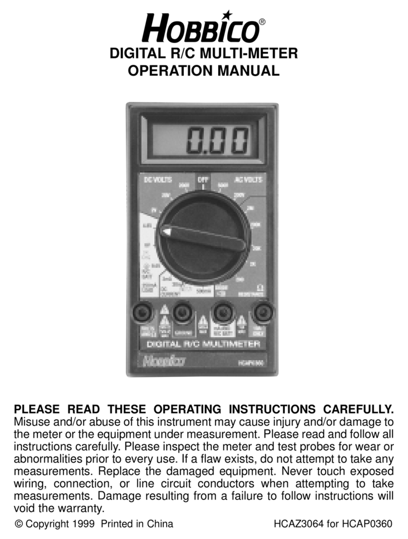 Hobbico DIGITAL R/C MULTI-METER Operation manual
