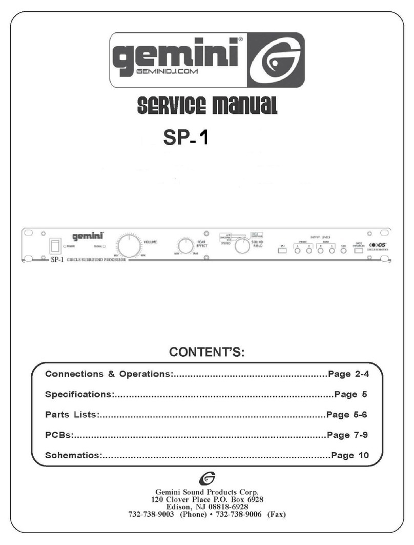 Gemini SP-1 Service manual