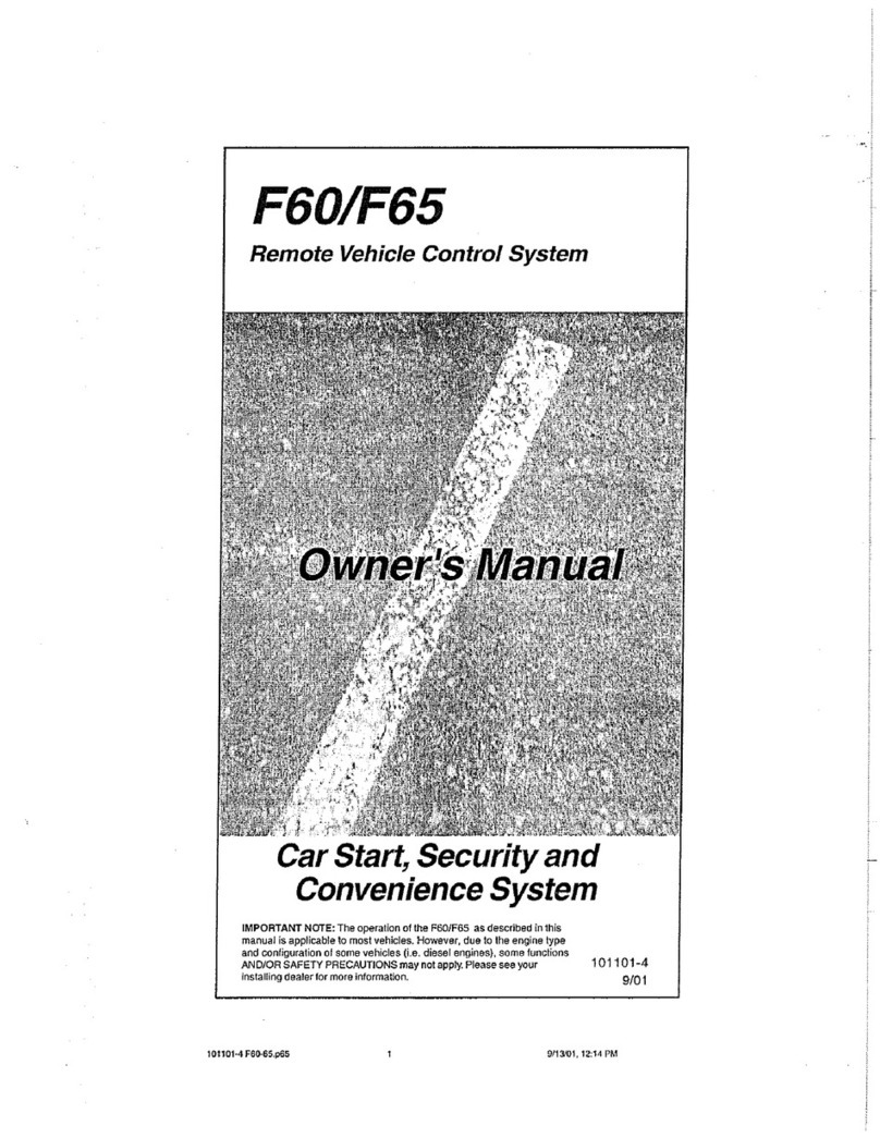 Code Alarm F60 User manual