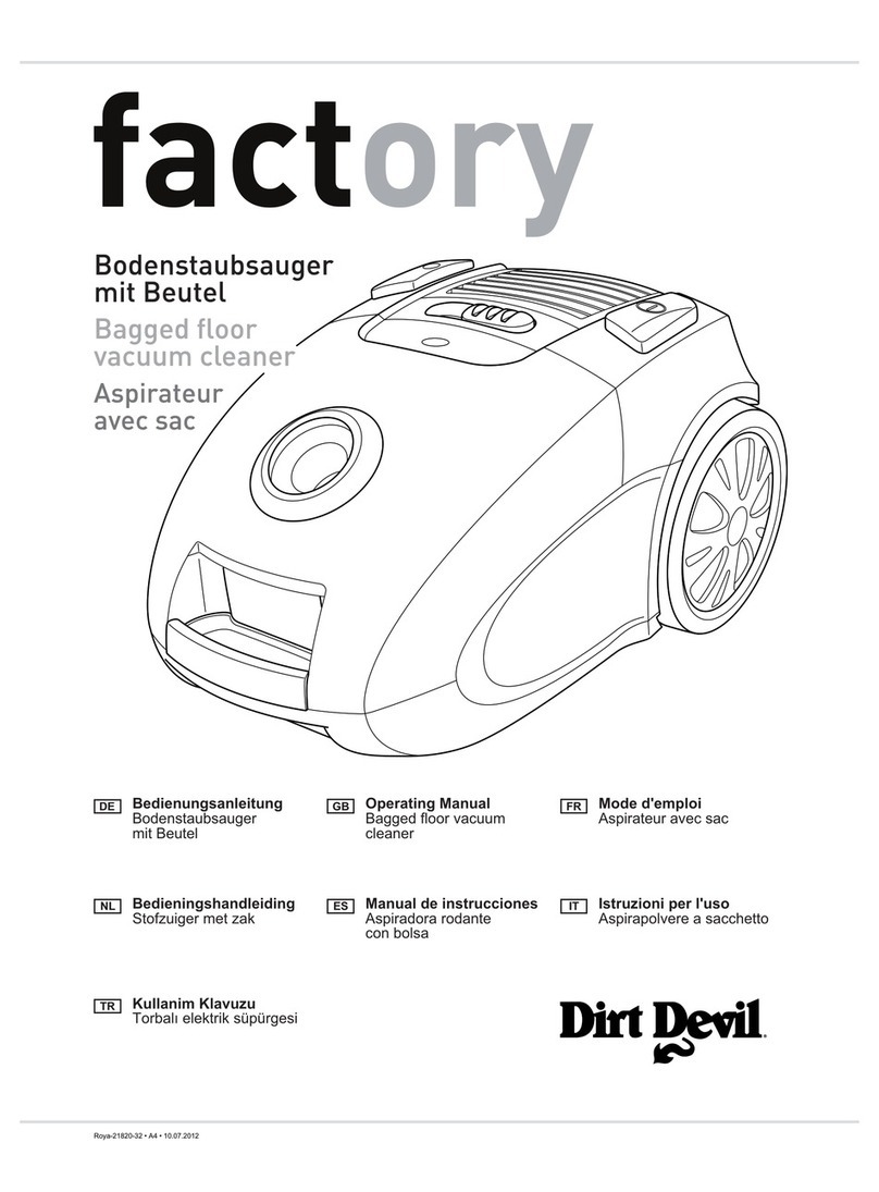 Dirt Devil Factory M3320 operating manual