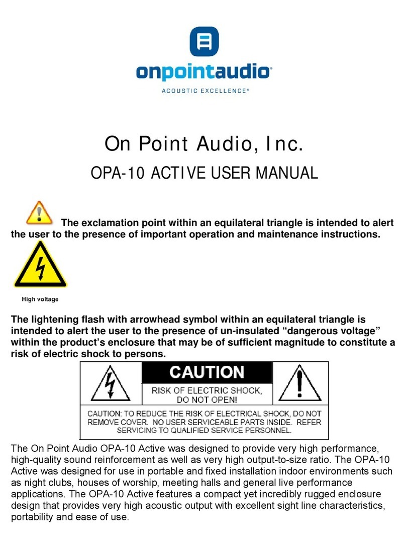 On Point Audio OPA-10 ACTIVE user manual