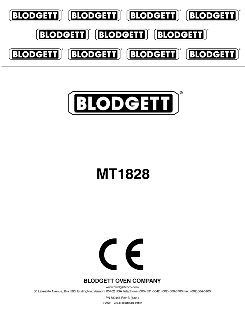 Blodgett MT1828 Series User manual