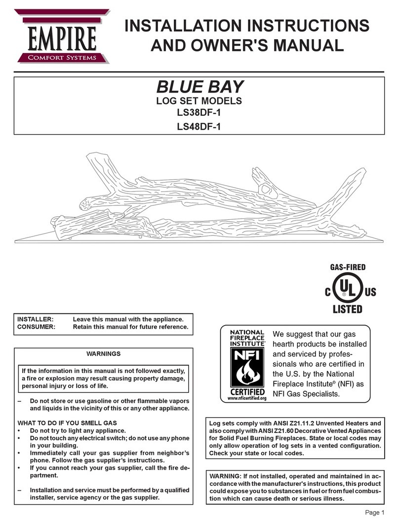 Empire Comfort Systems LS38DF-1 Quick start guide