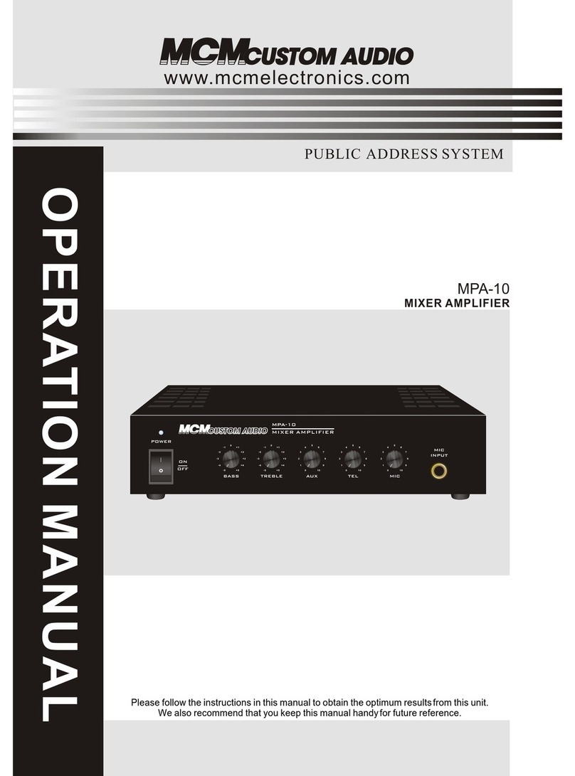 MCM Custom Audio MPA-10 User manual