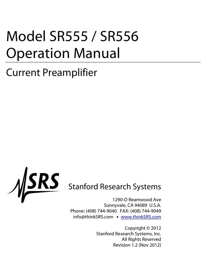 SRS Labs SR555 User manual