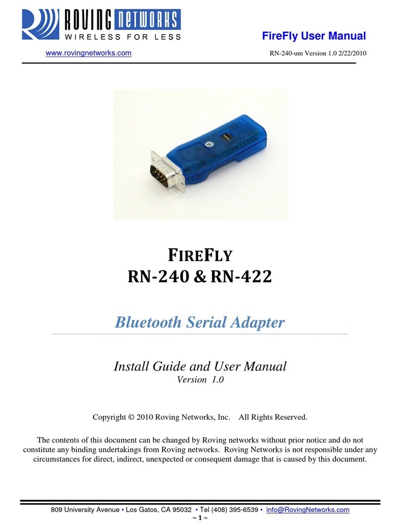 Roving Networks FIREFLY RN-240 Install guide and user manual