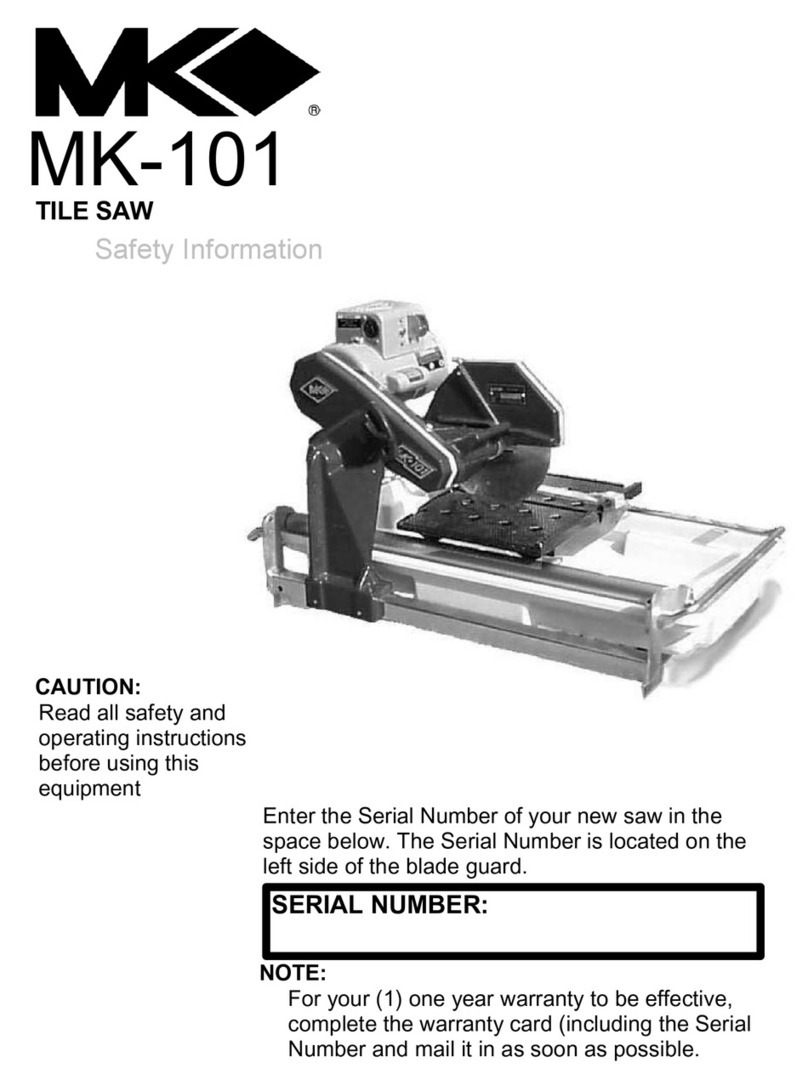 MK Diamond Products MK-101 Original instructions